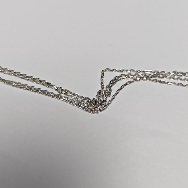 LOVE 18k White Gold Silver Necklace