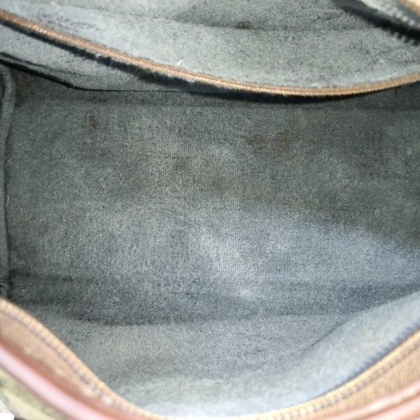 Coated Canvas Top Handle Bag Beige