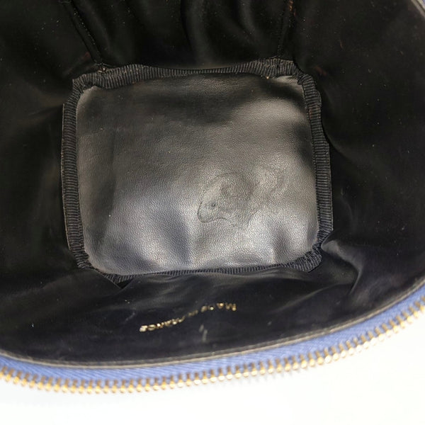 VINTAGE COSMETIC BAGS Quilted Denim Blue