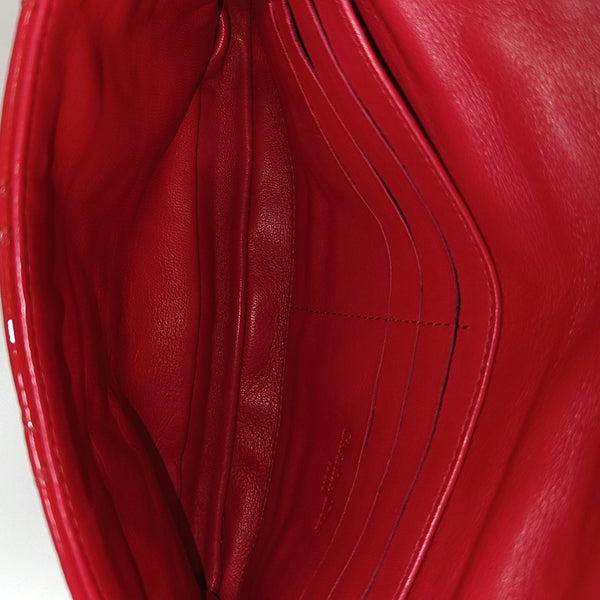 Lady Dior Small Quilted Patent Leather Red