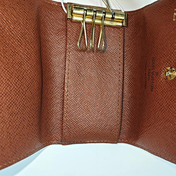 Monogram Coated Canvas Key Pouch Brown