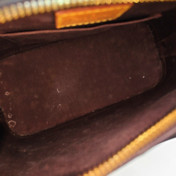 ALMA BB Monogram Patent Leather Brown