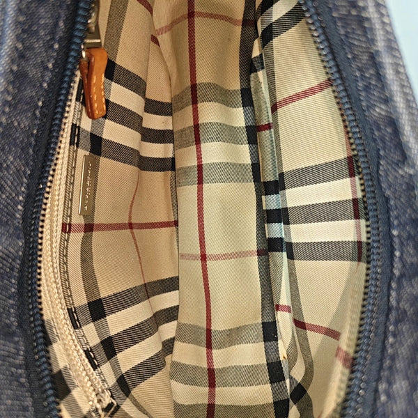 Denim Top Handle Bag Blue