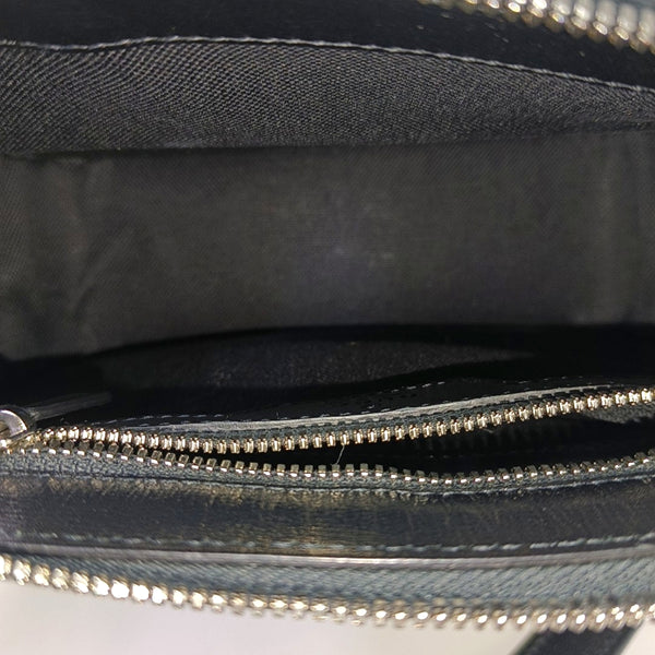 Monogram Coated Canvas Shoulder Bag Black