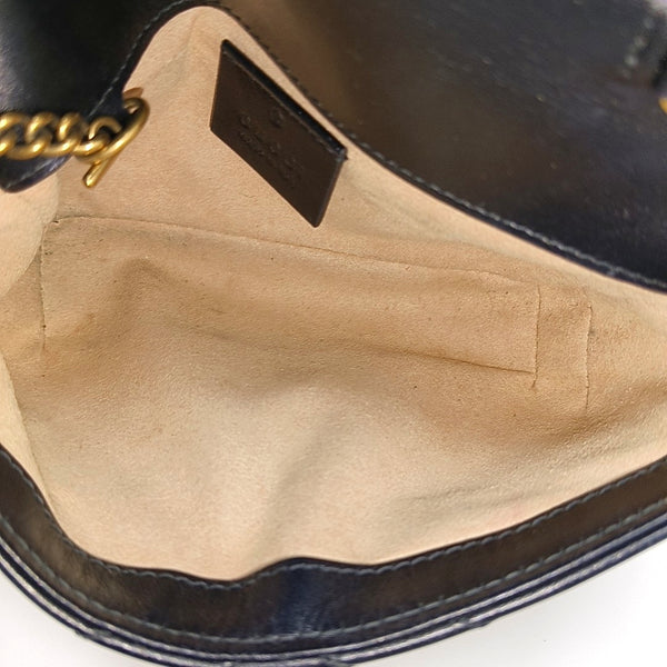 GG Marmont Mini Quilted Calfskin Black