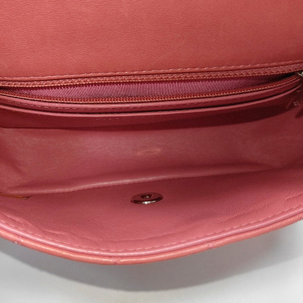 CLASSIC FLAP Mini Quilted Grained Calfskin Pink
