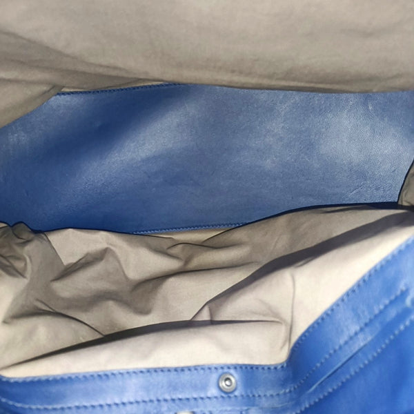 Calfskin Shoulder Bag Blue