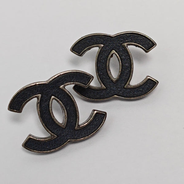 Metal Blue Stud Earrings