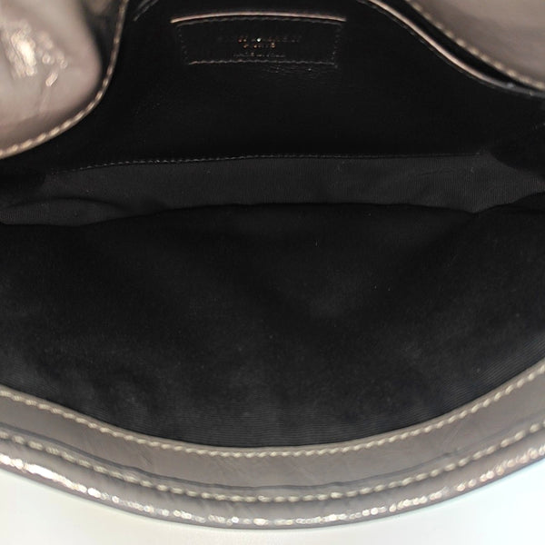 NIKI Small Chevron Calfskin Gray