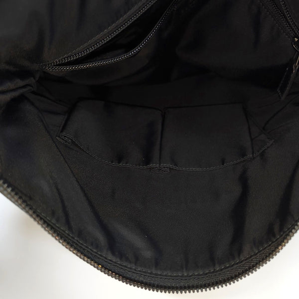 Monogram Coated Canvas Shoulder Bag Black