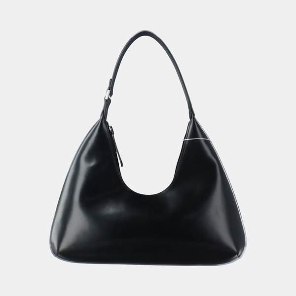 Leather Shoulder Bag Black