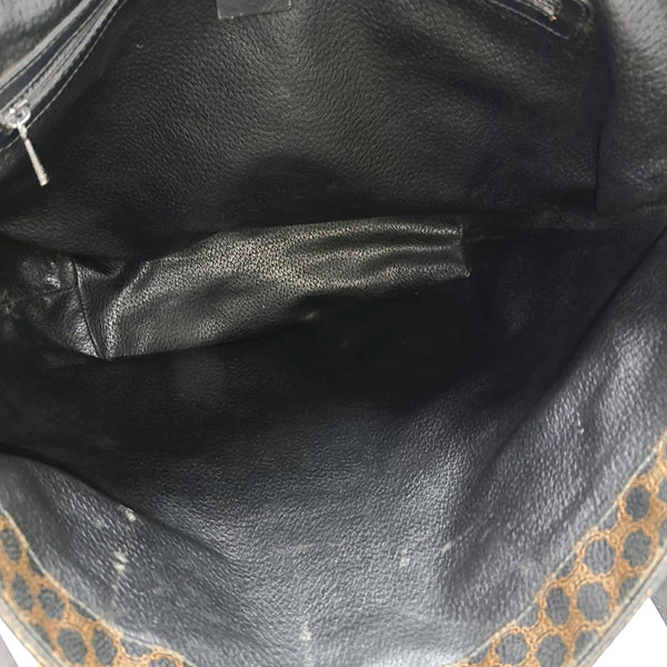 Coated Canvas Tote Bag Brown