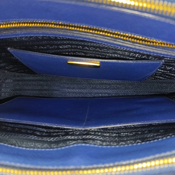 Galleria Large Saffiano Calfskin Blue
