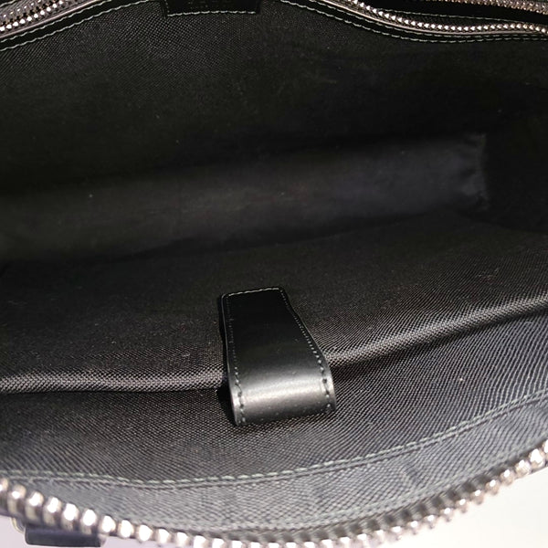 Monogram Coated Canvas Shoulder Bag Black