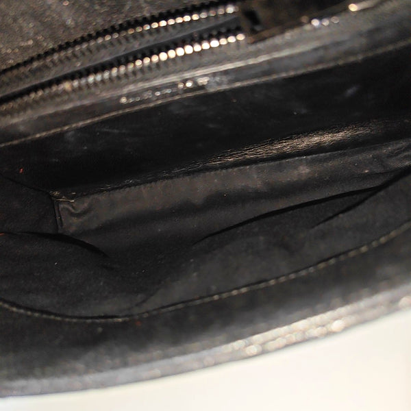 Authenticated pre-owned COLLEGE Medium Chevron, Quilted Lambskin Black - Shoulder Bag at Looply