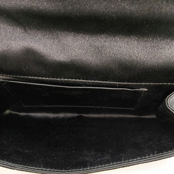 Quilted Silk Satin Black