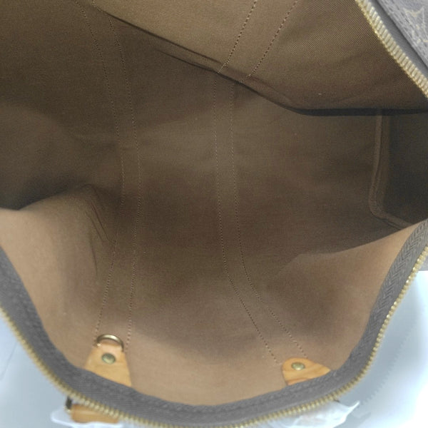 KEEPALL 45 Monogram Coated Canvas Brown