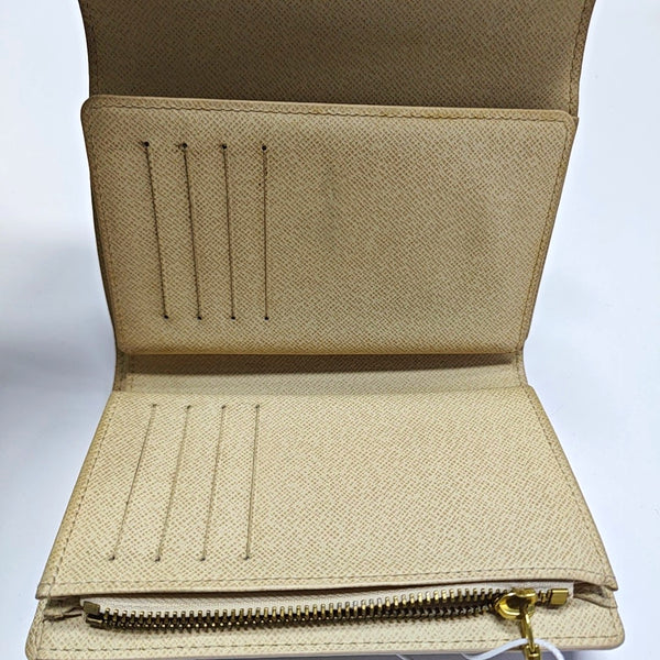ALEXANDRA Damier Azur Coated Canvas White Wallet