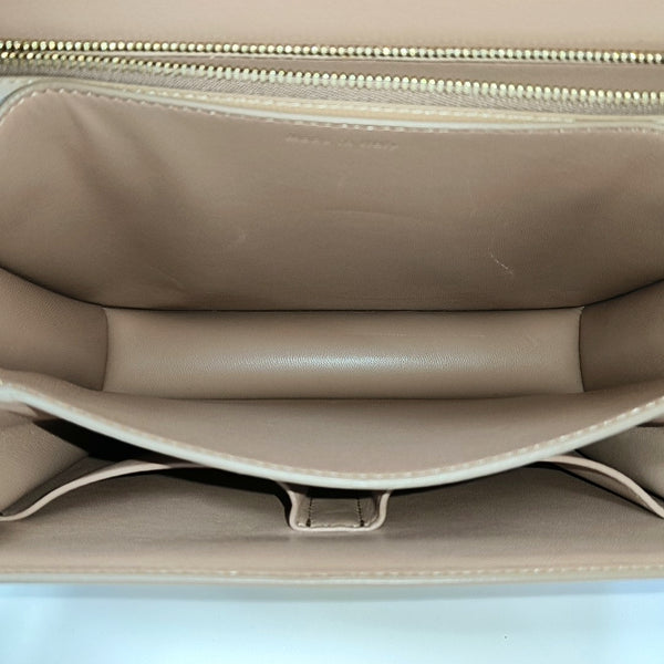 CLASSIC BOX Medium Calfskin Beige