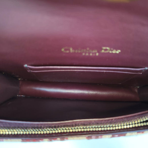 Saddle Mini Oblique Canvas Red