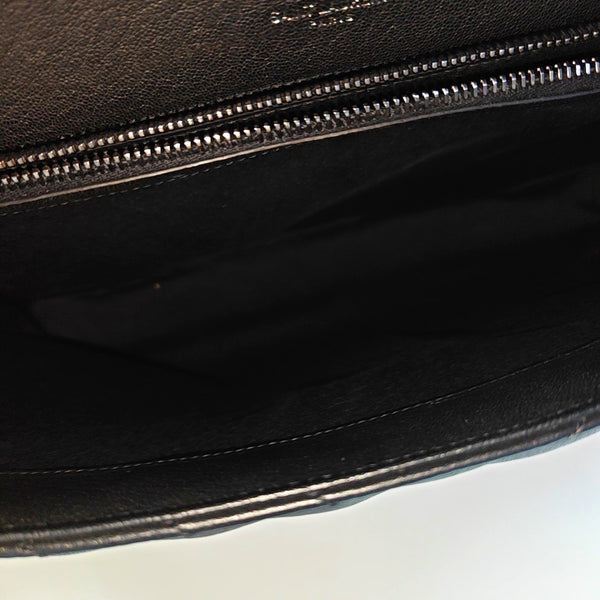 Quilted Calfskin Shoulder Bag Black