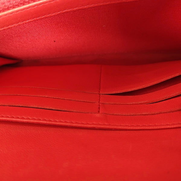 Quilted Lambskin Wallet Red