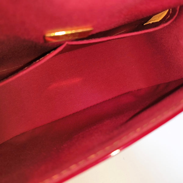 PASADENA PM Monogram Patent Leather Red