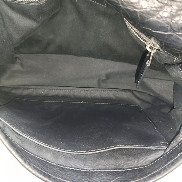 NIKI Medium Chevron Calfskin Black