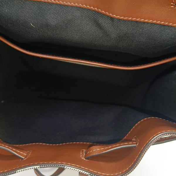 Coated Canvas Backpack Brown