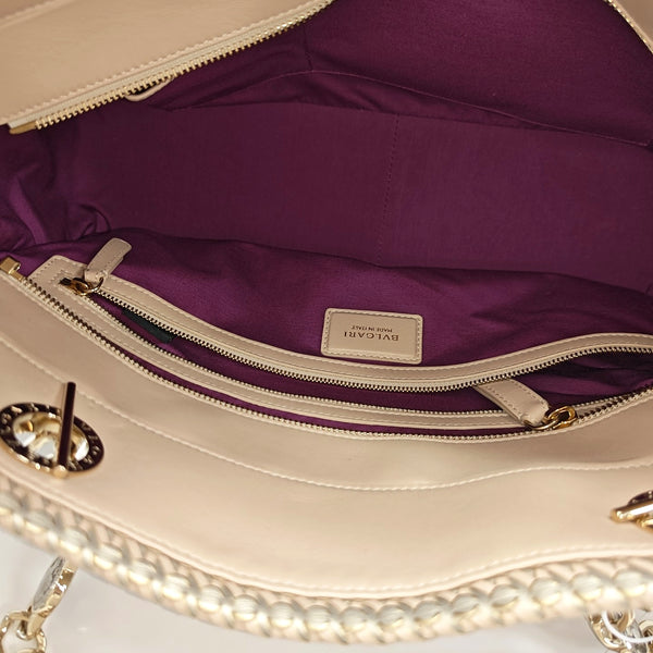 Calfskin Shoulder Bag Beige