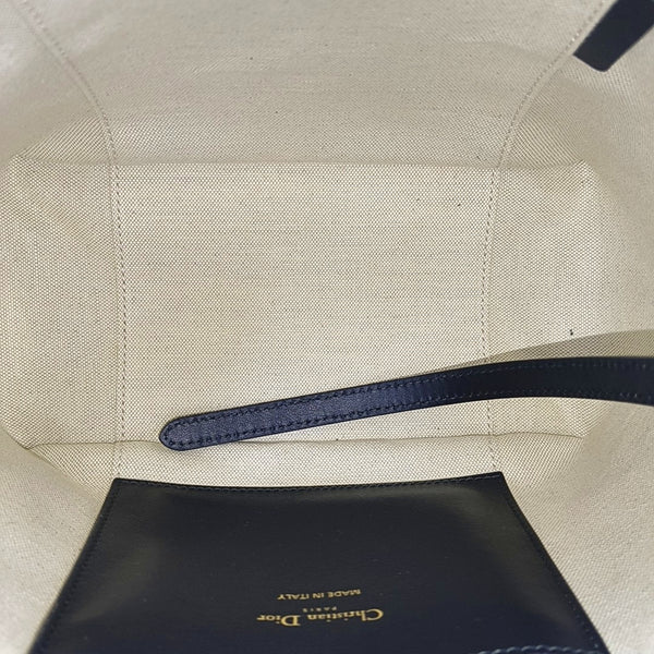 CD Signature Small Oblique Calfskin Blue