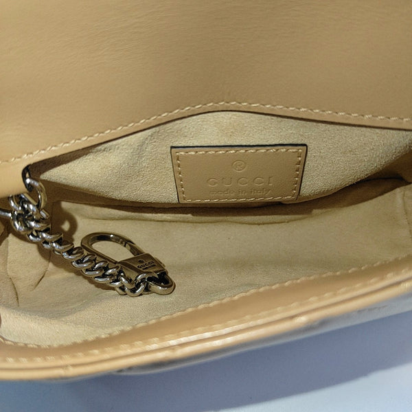 GG Marmont Mini Quilted Calfskin Beige