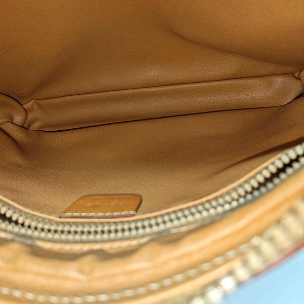 Authenticated pre-owned MACADAM CLUTCHES Coated Canvas Brown - Clutch at Looply