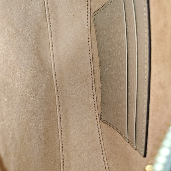 Monogram Coated Canvas Shoulder Bag Beige