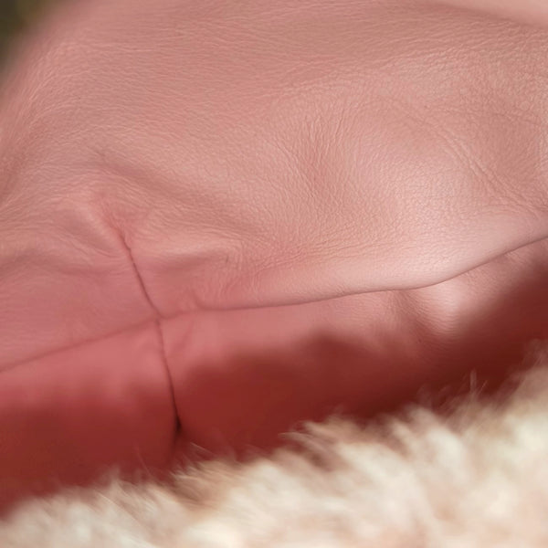 Fur Top Handle Bag Pink