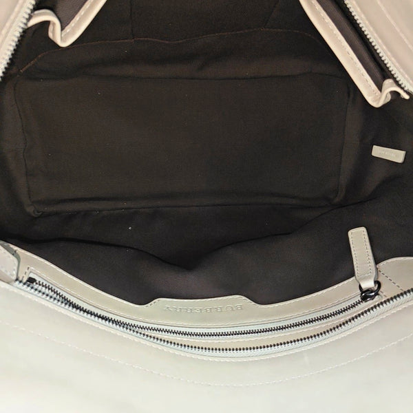Coated Canvas Top Handle Bag Gray