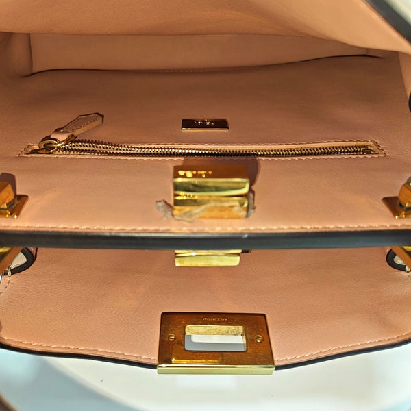 Peekaboo Essential Medium Calfskin Beige