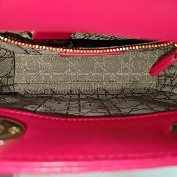 Lady Dior Mini Cannage Lambskin Red