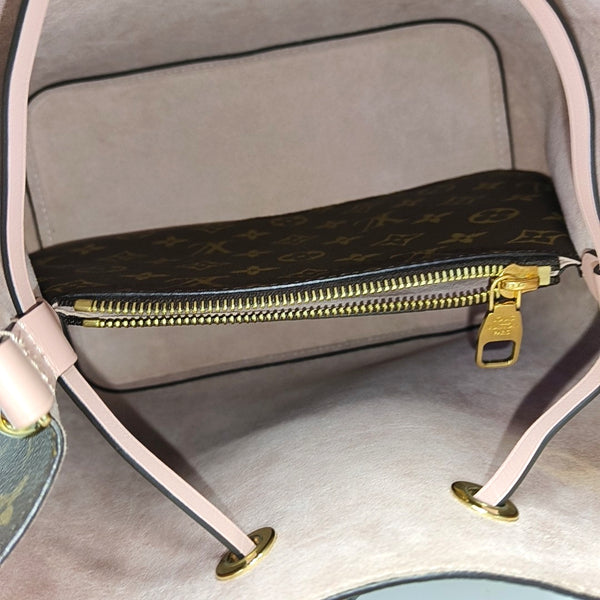 NÉONOÉ MM Monogram Coated Canvas Brown