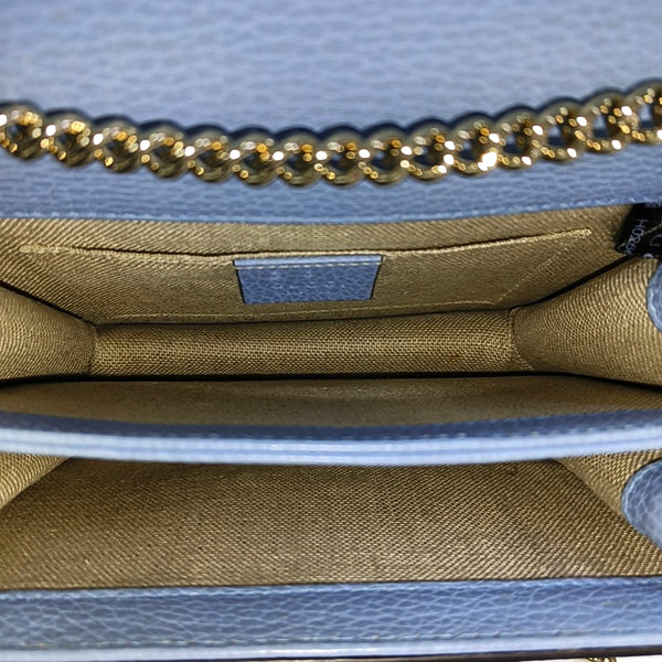 Interlocking G Small Calfskin Blue