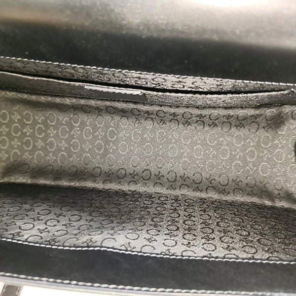 Calfskin Top Handle Bag Black