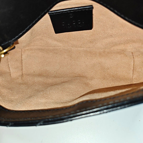 GG Marmont Mini Quilted Calfskin Black