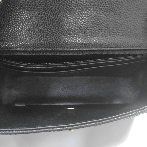 CLASSIC FLAP Mini Quilted Grained Calfskin Black