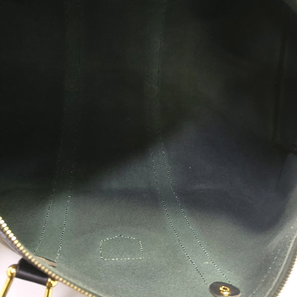 Coated Canvas Top Handle Bag Brown