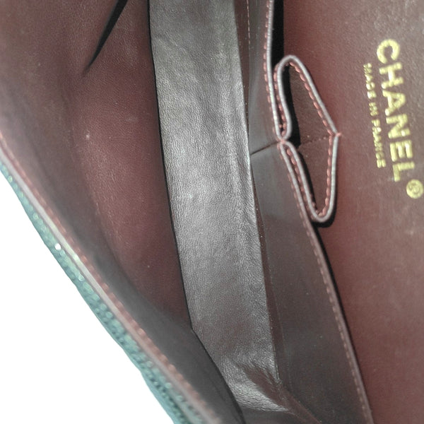 CLASSIC FLAP Medium Quilted Grained Calfskin Black