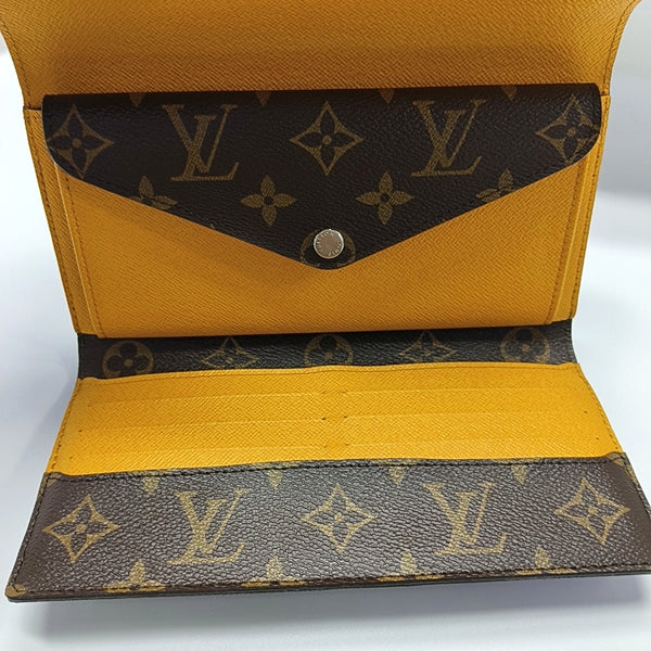 MARIE LOU Monogram Coated Canvas Brown Wallet