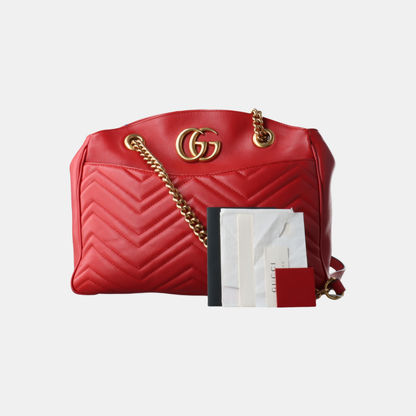 Piel de ternera GG Marmont Roja