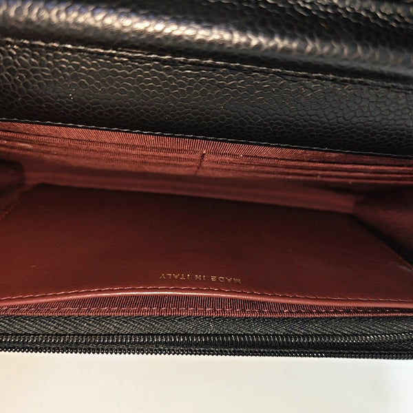 WOC Quilted Grained Calfskin Black