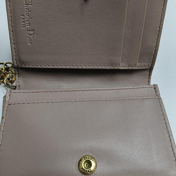 Calfskin Card Holder Pink