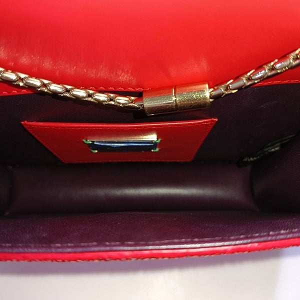 SERPENTI FOREVER Small Stingray Leather Red